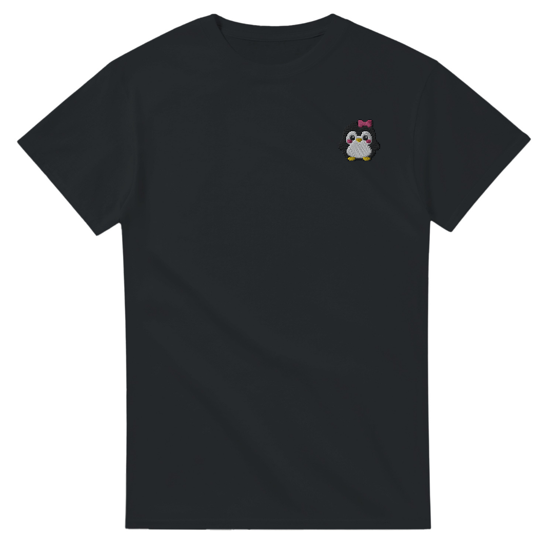 Cute Pinguin Patch mit Schleife - Heavyweight T-Shirt - HangoverSociety